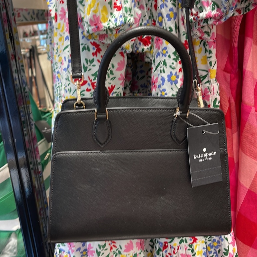 Kate Spade Madison Saffiano Leather Small Satchel
COLOR:
Black 
NWT - Picture 14 of 16
